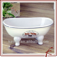 Wholesale White Glaze Porcelain Miniature Victorian Bathtub